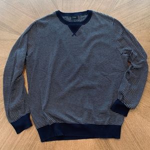 J.Crew Navy & White Striped Crew Neck